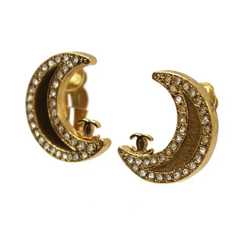 chanel crescent moon earrings|Chanel eternal 5 earrings.